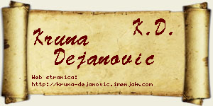 Kruna Dejanović vizit kartica